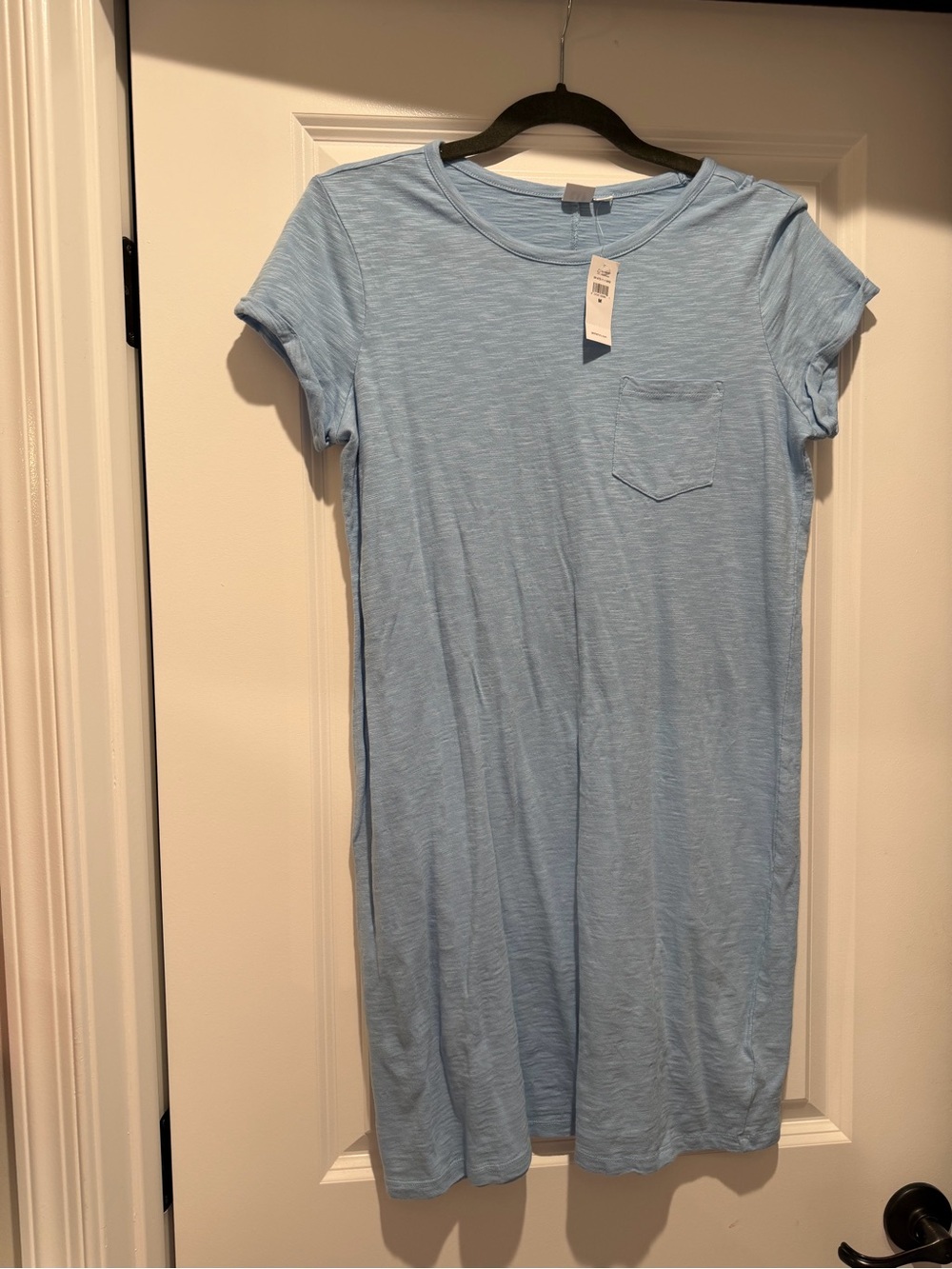 GAP Light Blue Short Sleeve T‑Shirt Dress